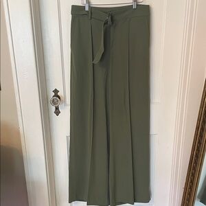 Banana Republic Women's Olive Green Wide-Leg Pants